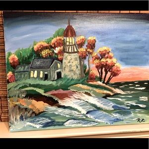 16X20 acrylic painting.  Lots of color!